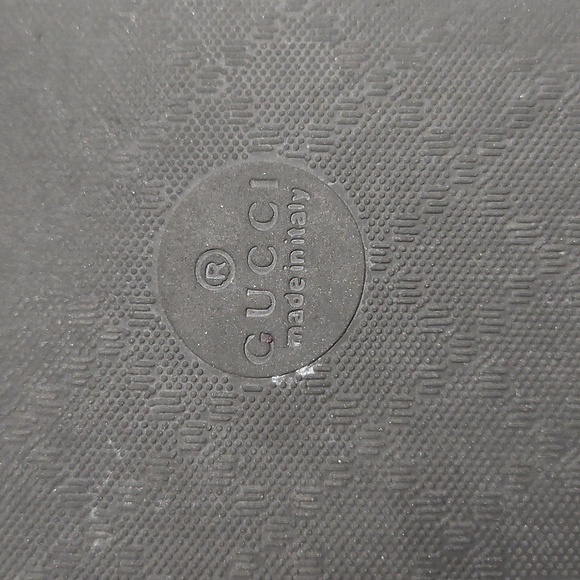 Gucci GG Perforated Rubber Slides Black Size 13 Authenticated - Picture 16 of 16